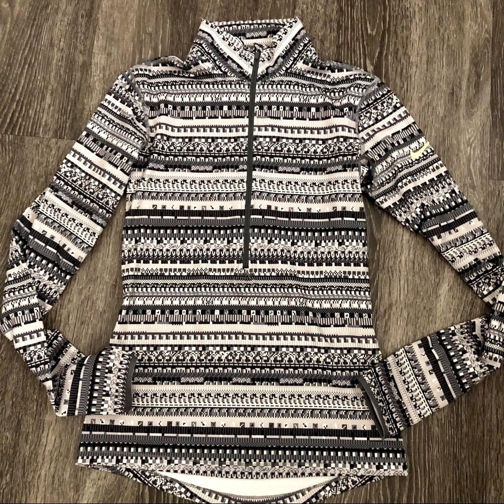 NIKE-PRO Dri-Fit lined half zip jacket